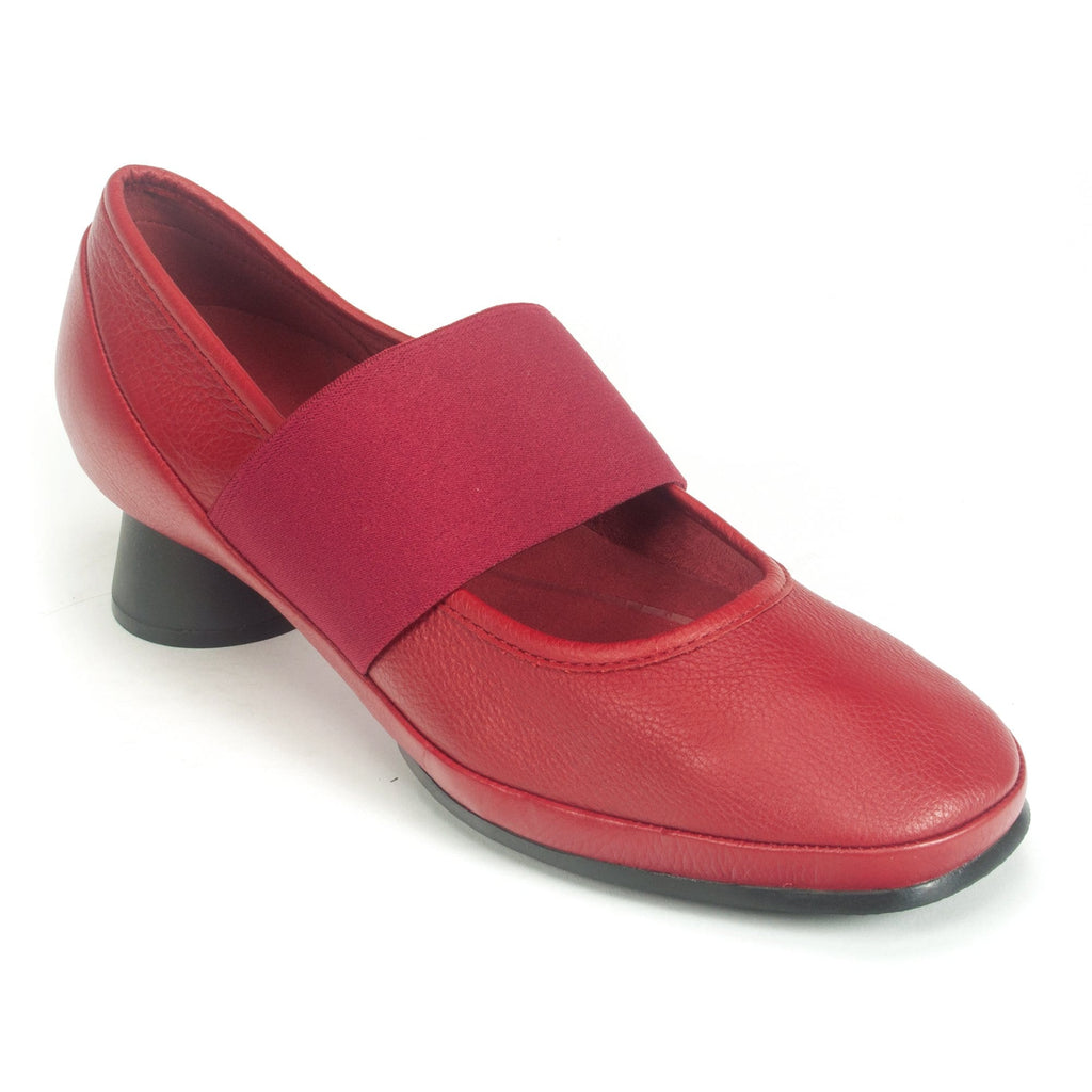 Camper Elastic Strap Kitten Heel (K200485) Womens Shoes 027 Red/Black