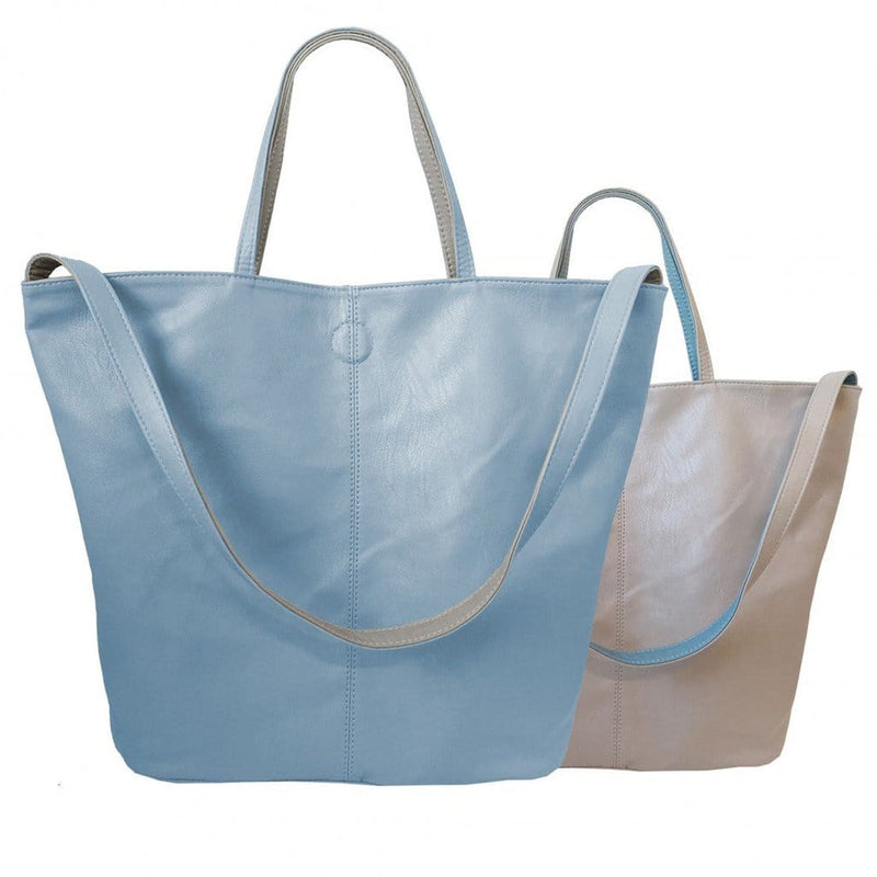 caracol Reversible Tote (7063) Handbags Blue/Grey