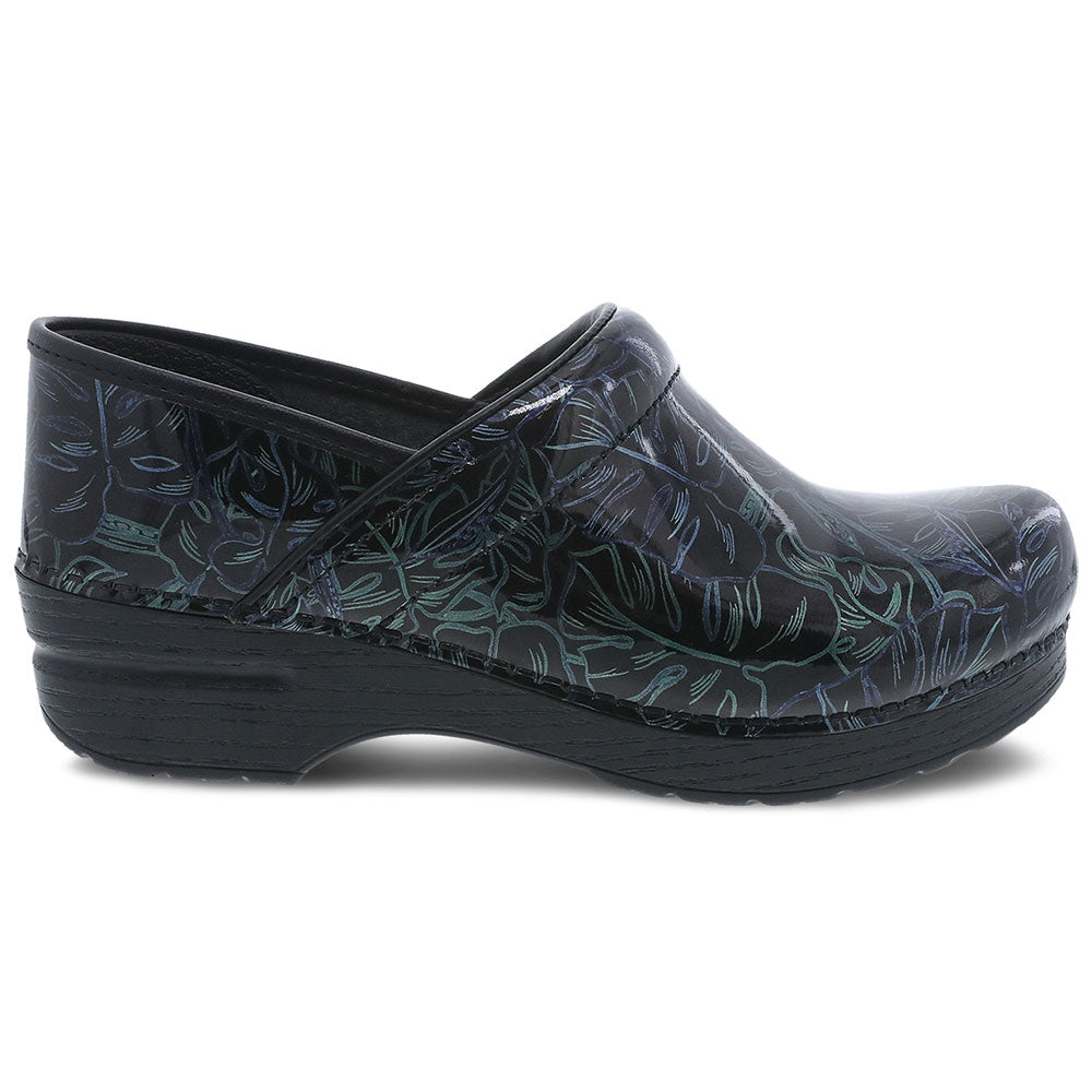 Dansko Professional Tropical Leaf Patent Clog Womens Shoes 