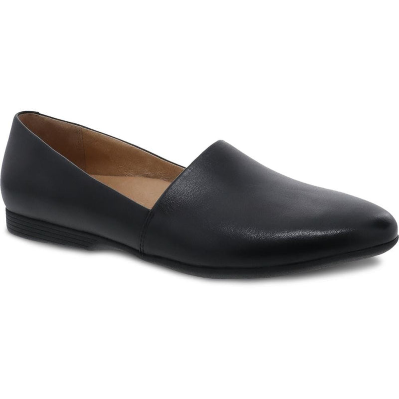 Dansko Larisa Pointed Toe Flat Womens Shoes Black Milled Nappa