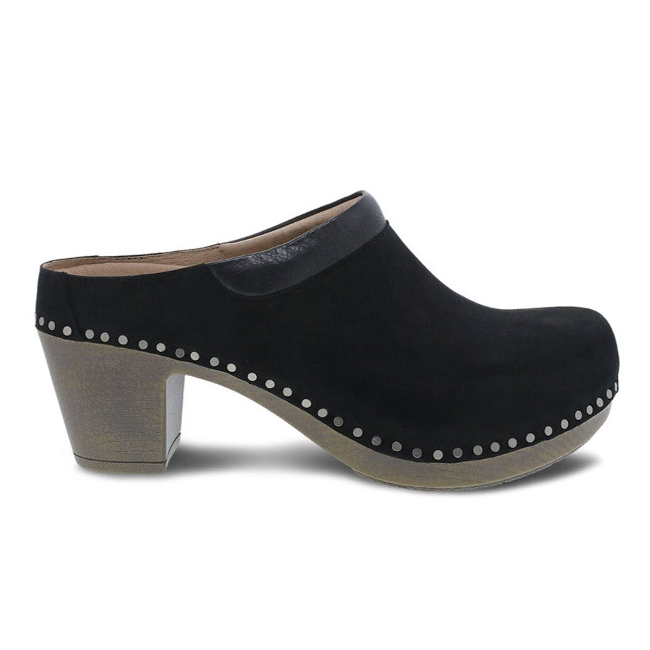 Dansko Sammy Mule Clog Womens Shoes Black Nubuck