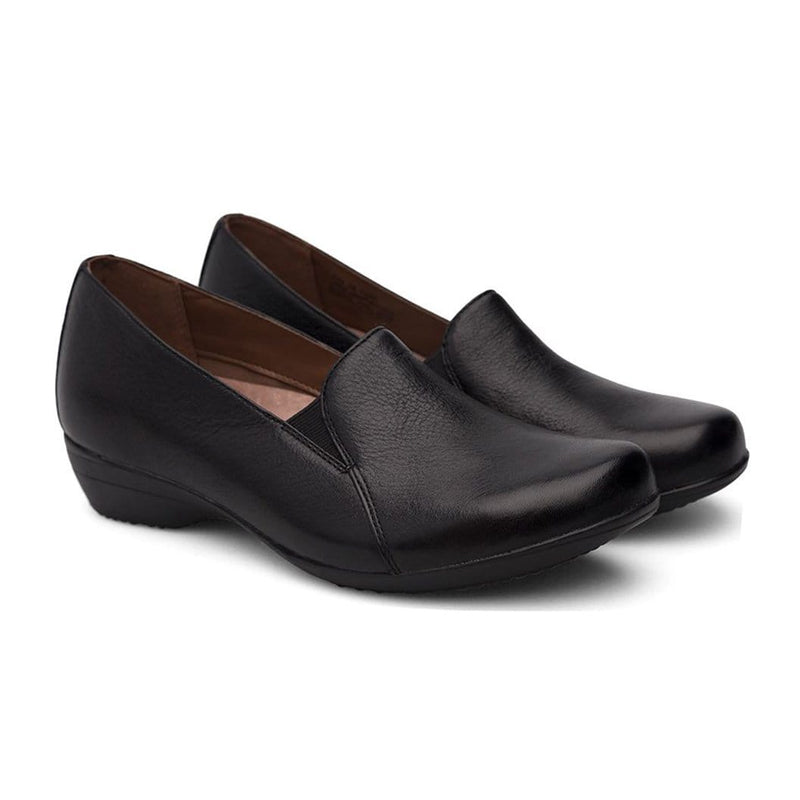 Dansko Farah Slip On Loafer Womens Shoes Black Milled