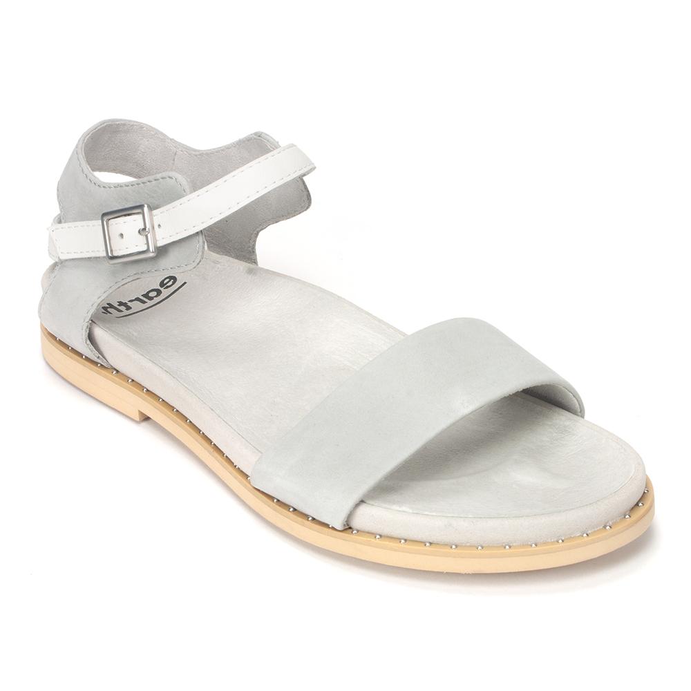 Earth Cameo Flat Sandal Womens Shoes 041 Silver Grey