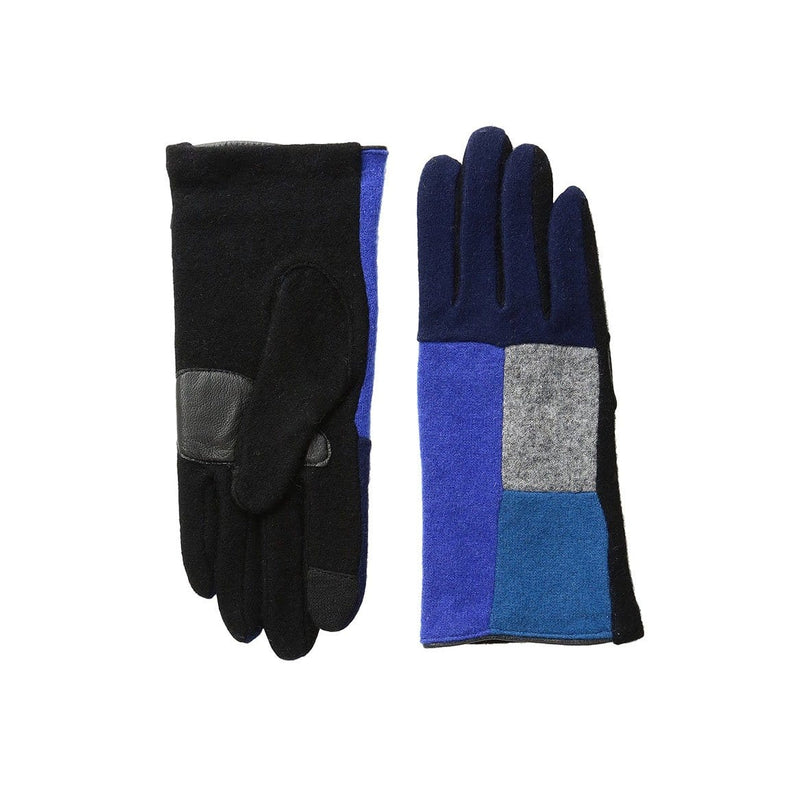 Echo Design Color Block Gloves (EG0013) Women's Clothing blk/blu