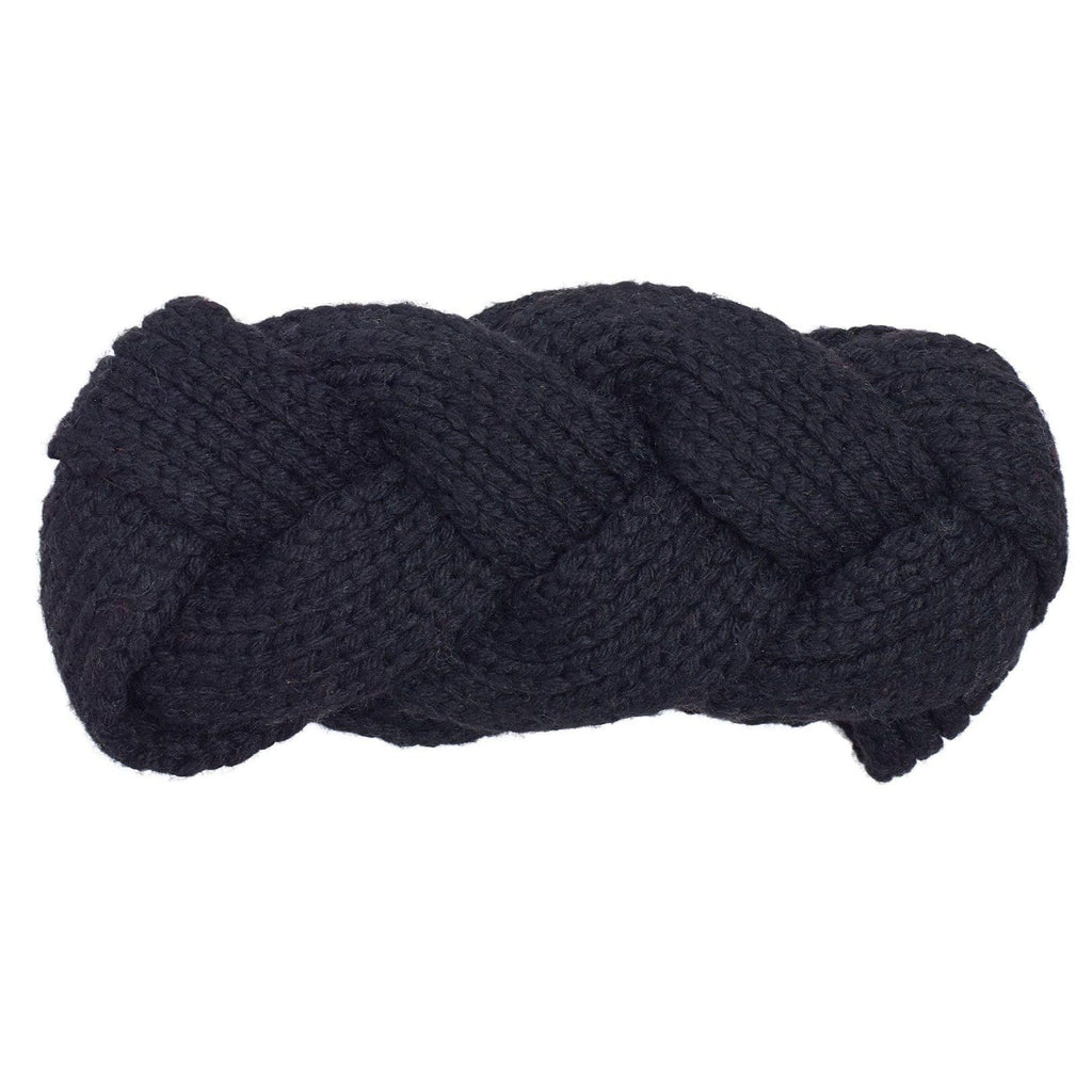 Echo Design Recycled Cable Headband (ECO568) Women's Clothing 001 Black