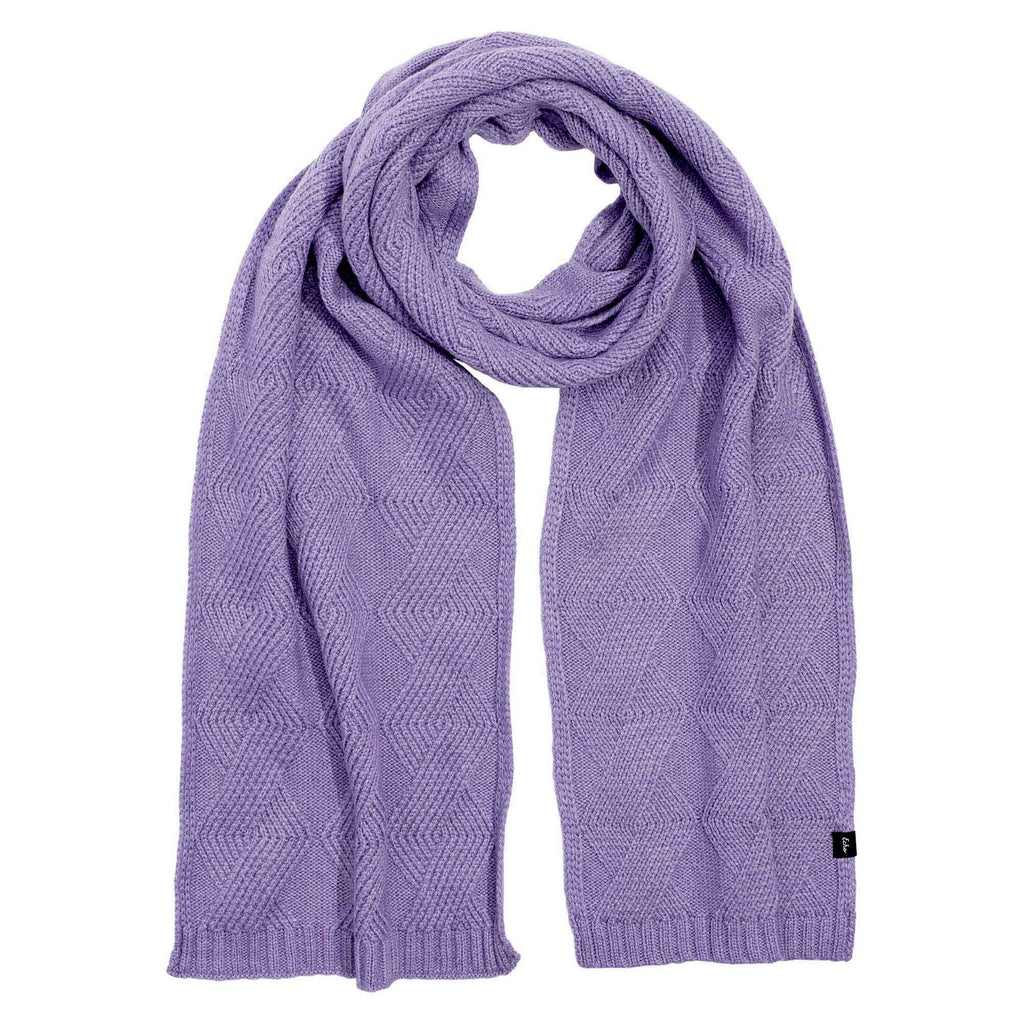 Echo Design Recycled Cable Scarf (ECO566) Women's Clothing 510 Iris