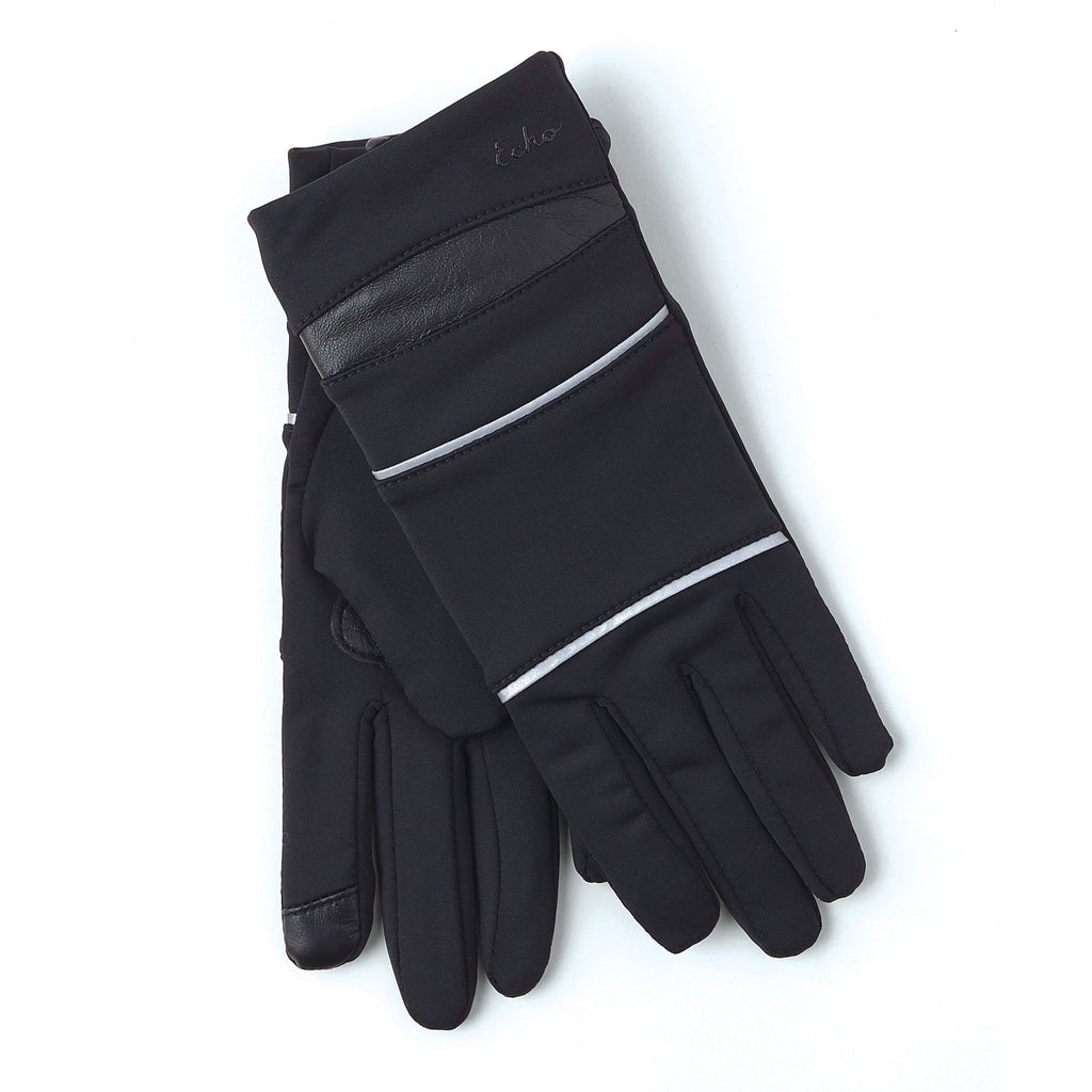 Echo Design Reflective Superfit Glove (EGO147) Women's Clothing 001 Black