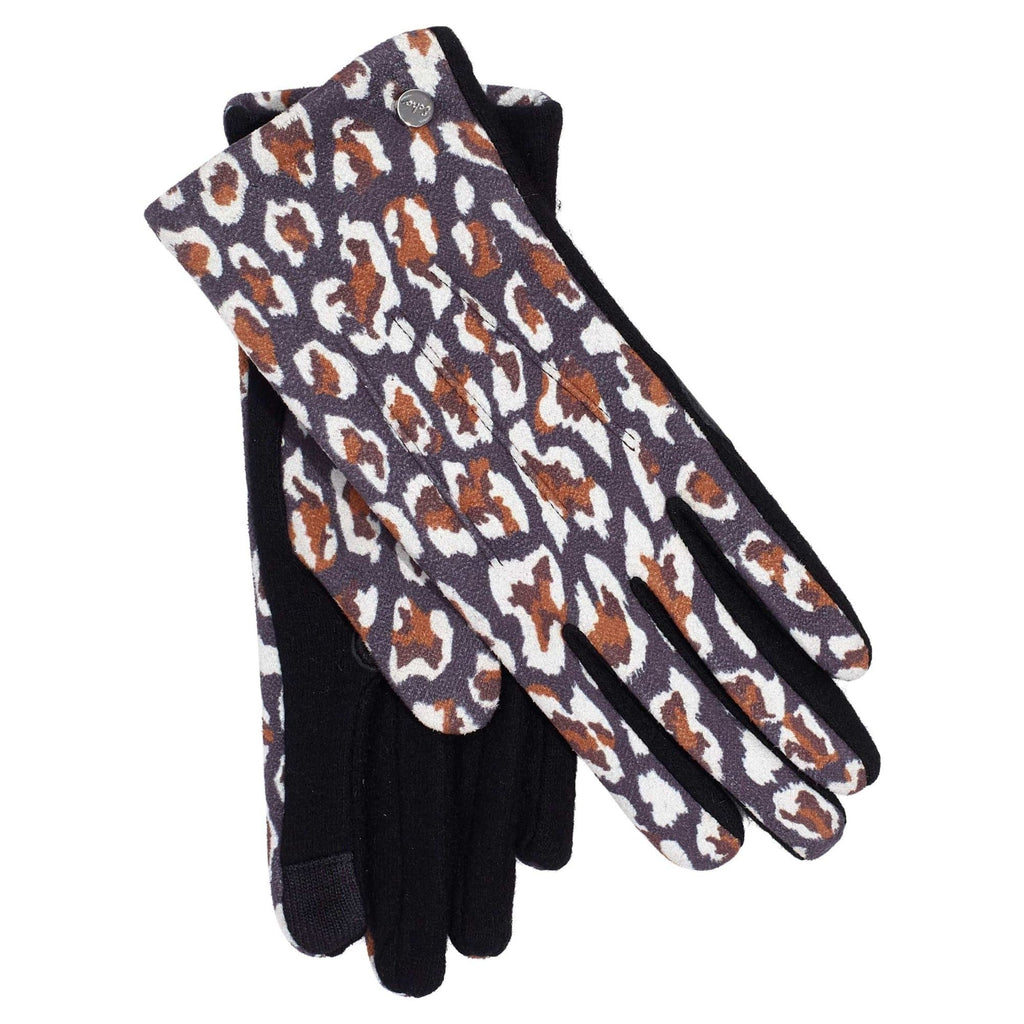 Echo Design Printed Classic Touch Glove (EG0183) Women's Clothing 200 Brown Leopard