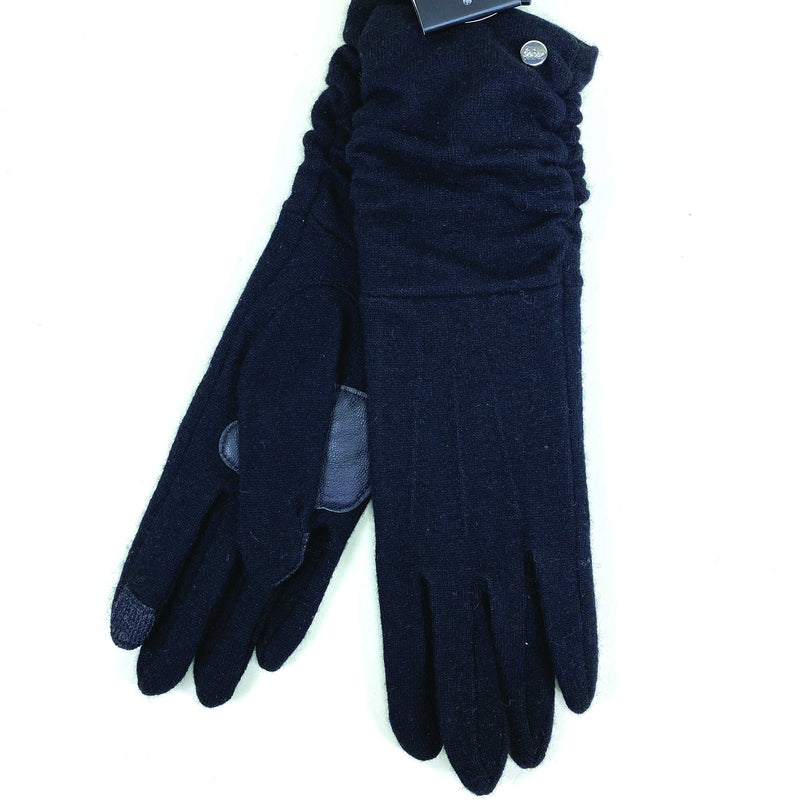 Echo Design Ruched Cuff Touch Gloves (EGO187) Women's Clothing 001 Black