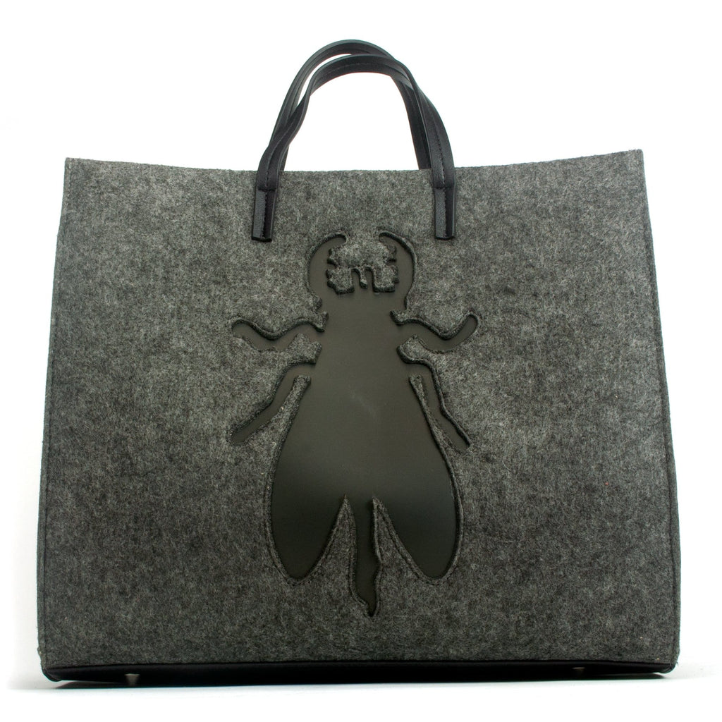 Fly London Fabric Tote Bag (AMUR702) Handbags Dark Grey