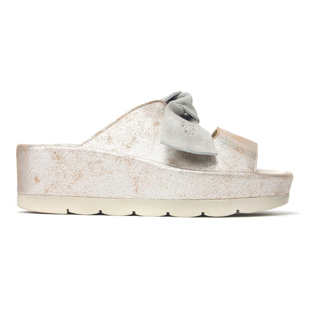 Fly London Bade Bow Mule (BADE954) Womens Shoes Pearl/Concrete