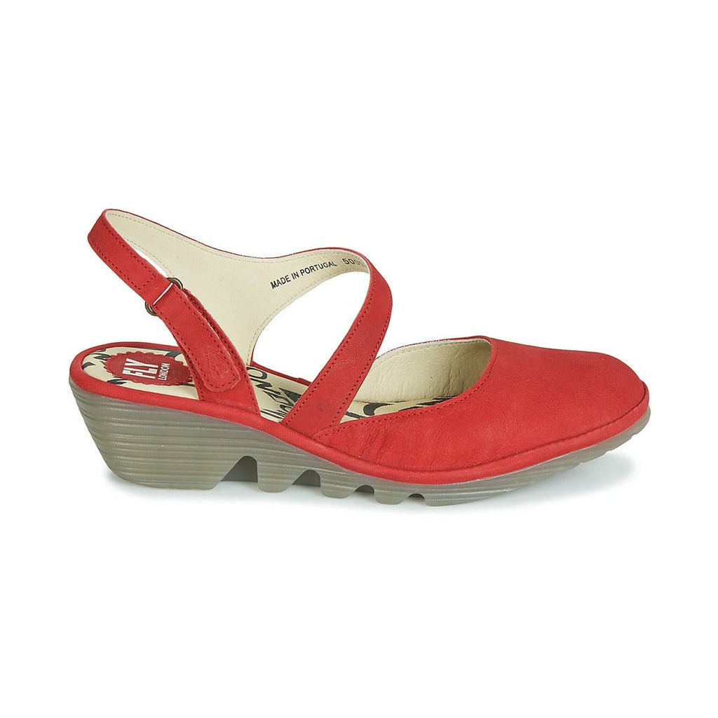 Fly London Pele Closed Toe Wedge (PELE975) Womens Shoes 001 Red
