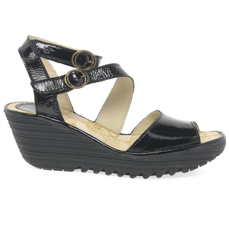 Fly London Yisk 837 Dual Buckle Sandal Womens Shoes 