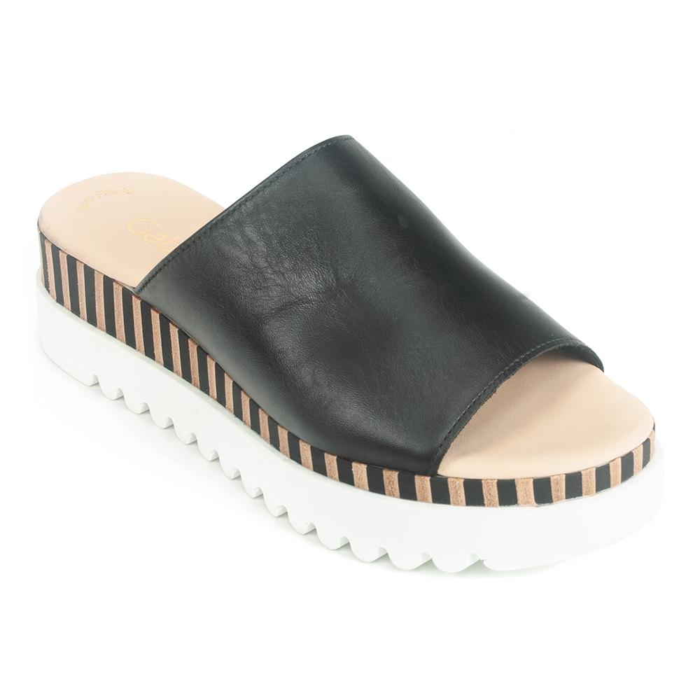 Gabor Leather Platform Slide Sandal | Simons Shoes