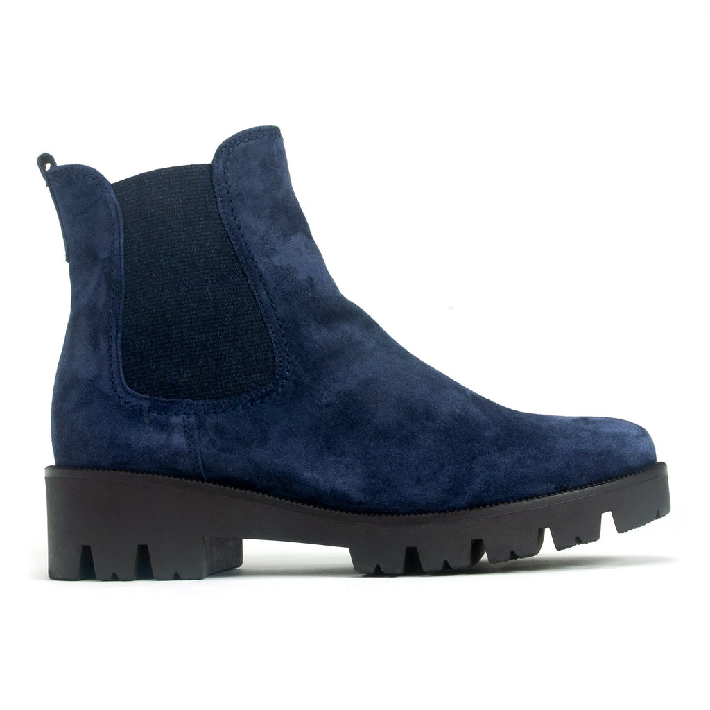 Gabor Blue Suede Boot (52771) Womens Shoes 36-Marine