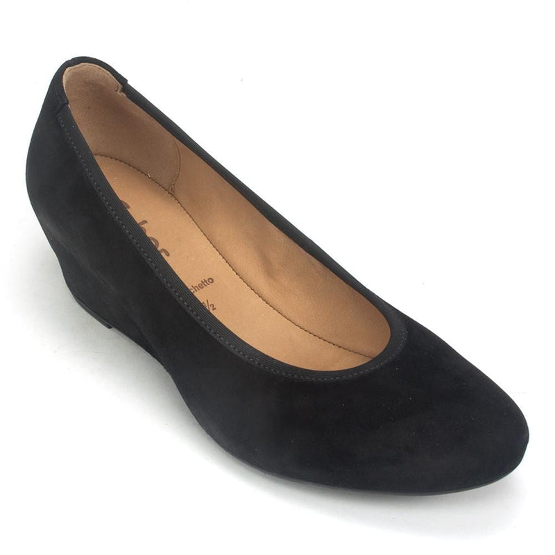 Gabor Dress Wedge (55360) Womens Shoes 17 Black