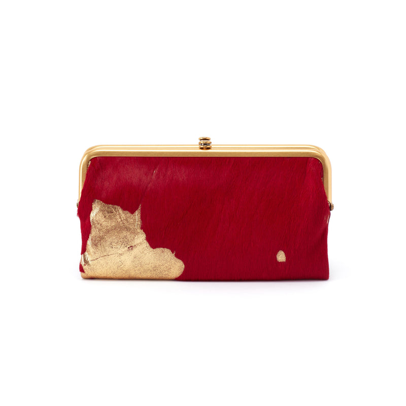 Hobo Lauren Clutch Wallet (HR-3385COWGL) Handbags Cow Gold Leaf