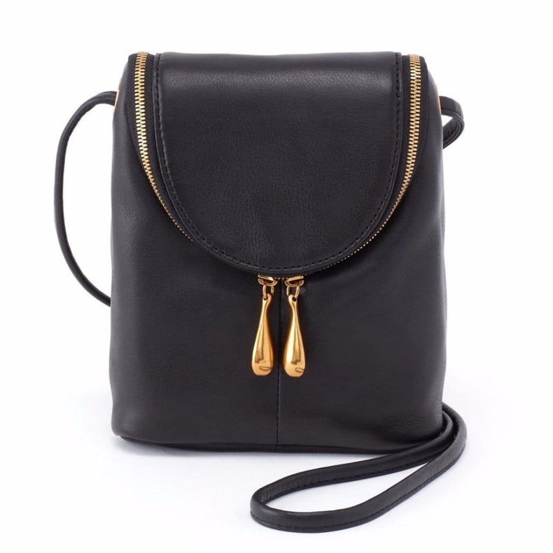 Hobo Fern Saddle Bag (SO-82186) Handbags Black