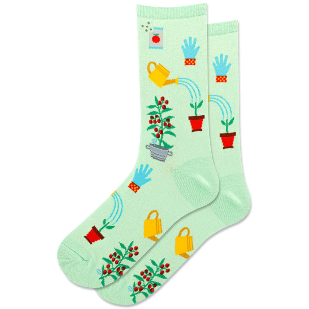 Hot Sox Gardening Crew Socks Womens Hosiery Mint