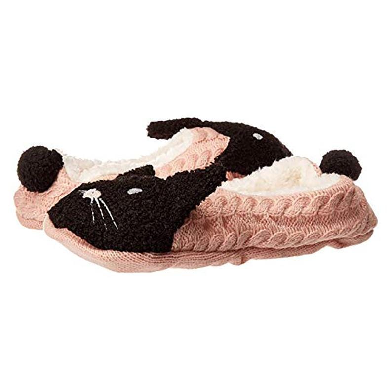 Hue Cozy Pet Slipper Shue (19479) Womens Shoes Cat Barely Pink