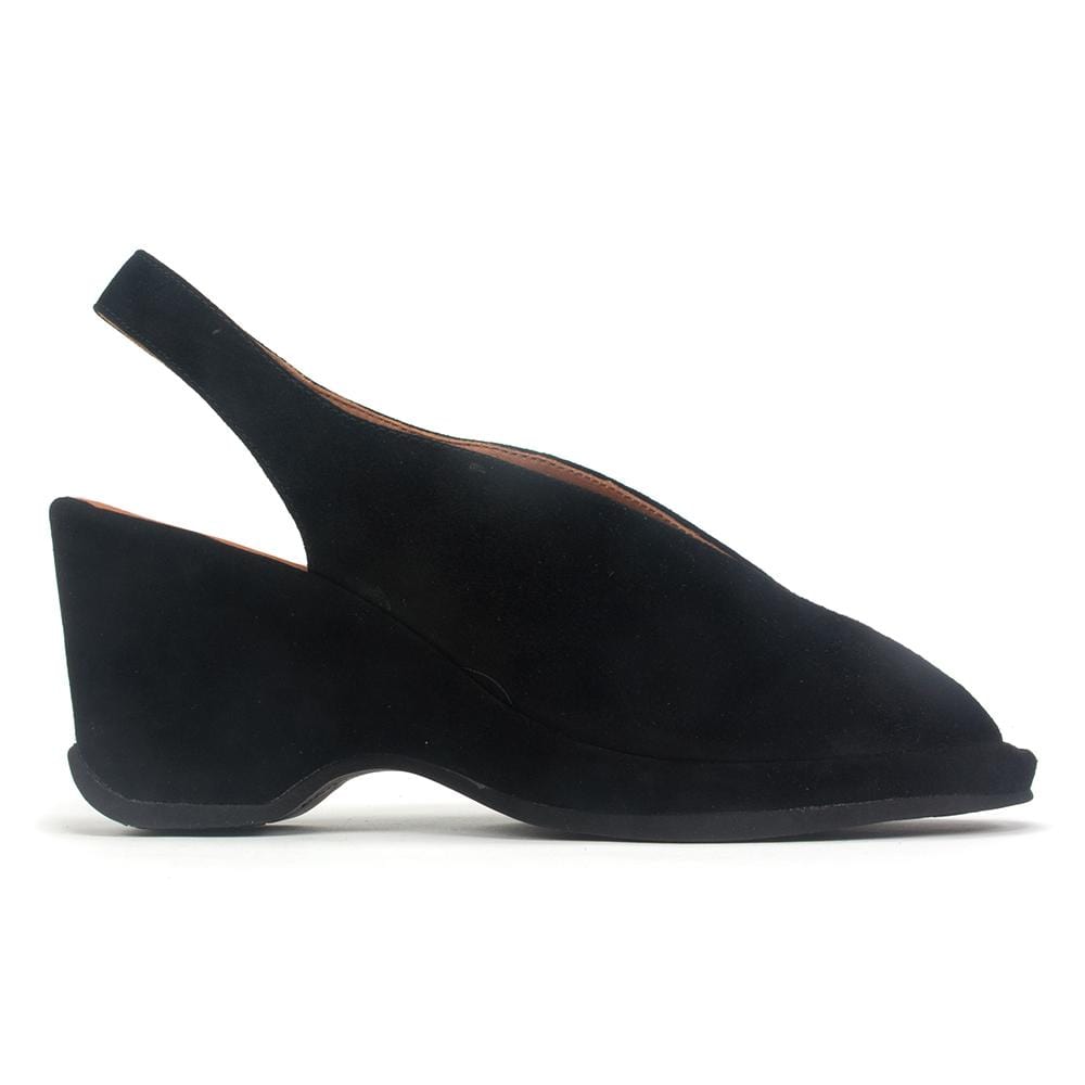 L'Amour Des Pieds Odetta Slingback Sandal Womens Shoes Black Suede