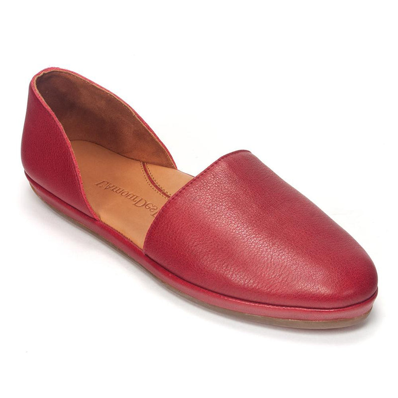 L'Amour Des Pieds Yemina D'Orsay Flat Womens Shoes Claret
