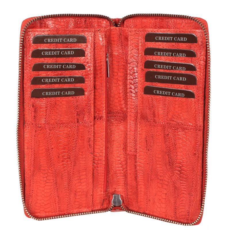 latico Devin Leather Zip Wallet Handbags Red