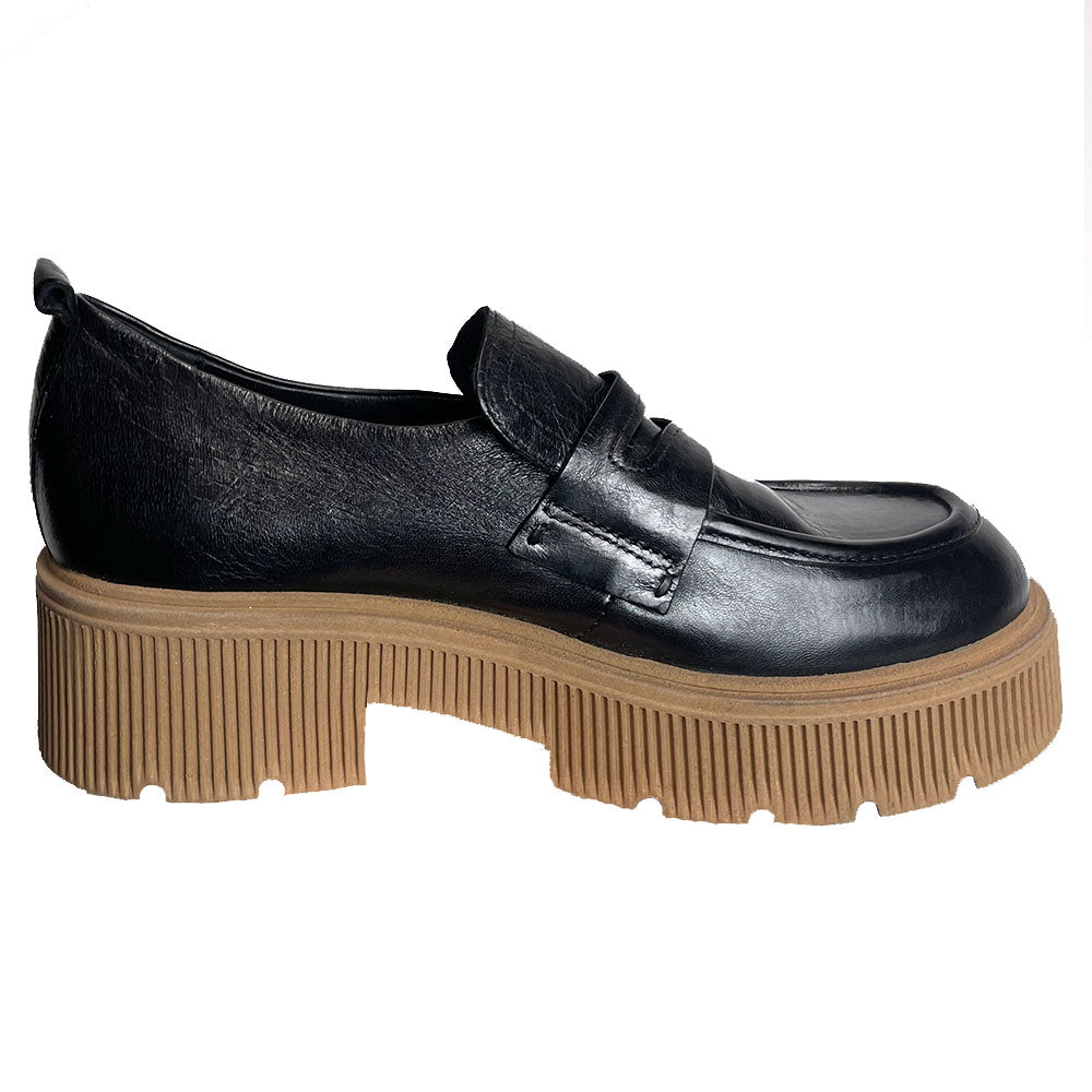 MJUS Bishop Chunky Loafer (P83102) Womens Shoes Black