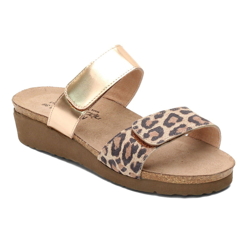 Naot Althea Sandal Womens Shoes SIV Cheetah Gold