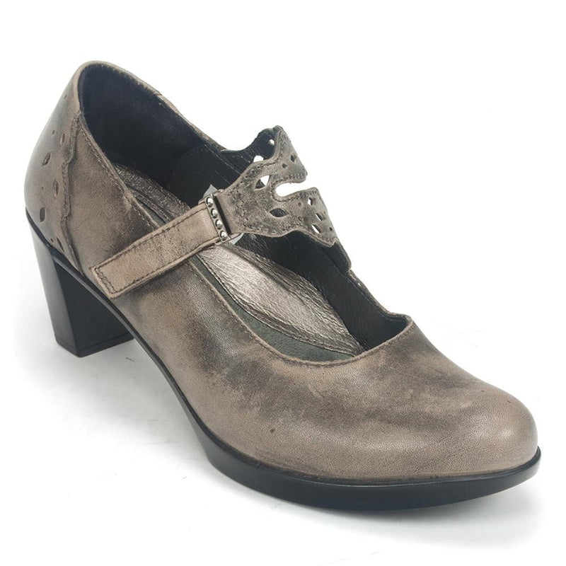 Naot Amato Classic Leather Mary Jane Womens Shoes Vintage Grey