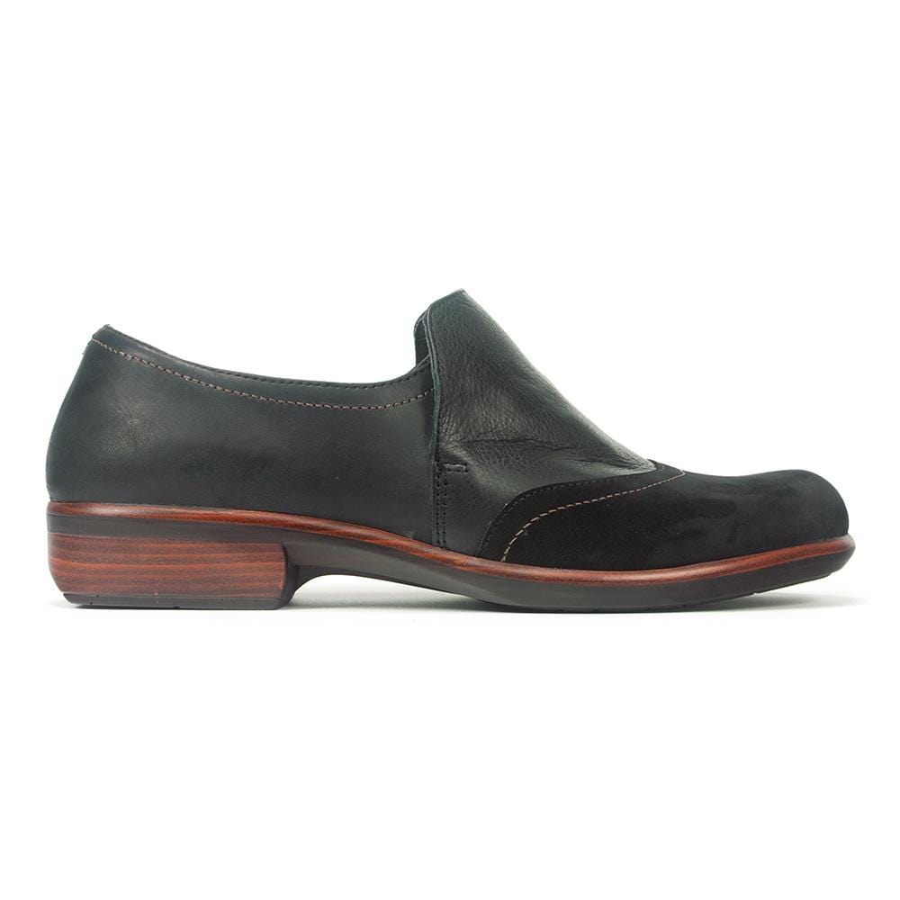 Naot Angin Loafer (26054) Womens Shoes NMN Black Nubuck/Black Lthr