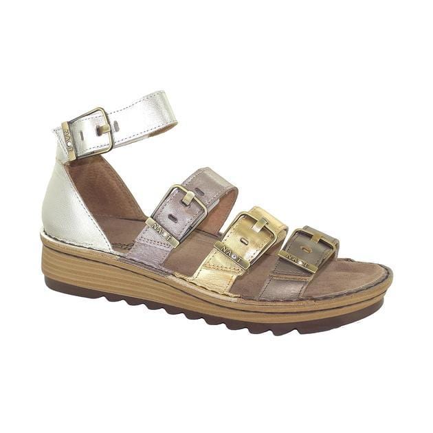 Naot Begonia Sandal Womens Shoes Pewter/Gold/Silver