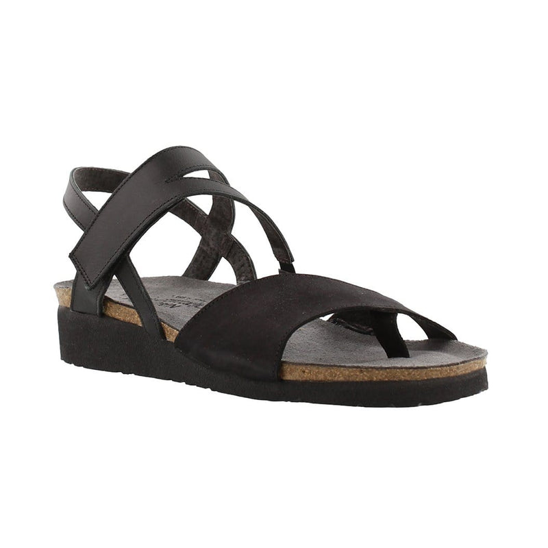 Naot Blaire Toe Wrap Sandal (4028) Womens Shoes N78 Black Velvet