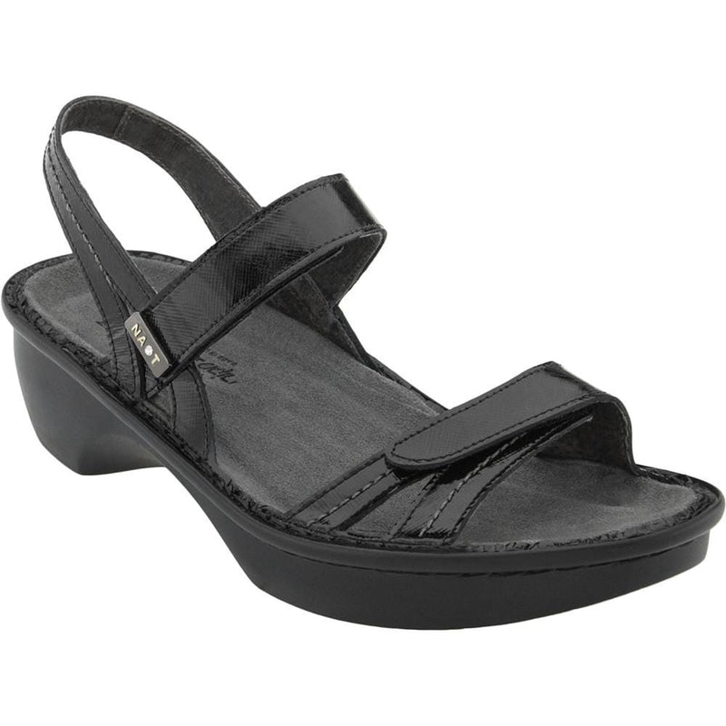 Naot Brussels Sandal Womens Shoes B96 Black Luster Lthr
