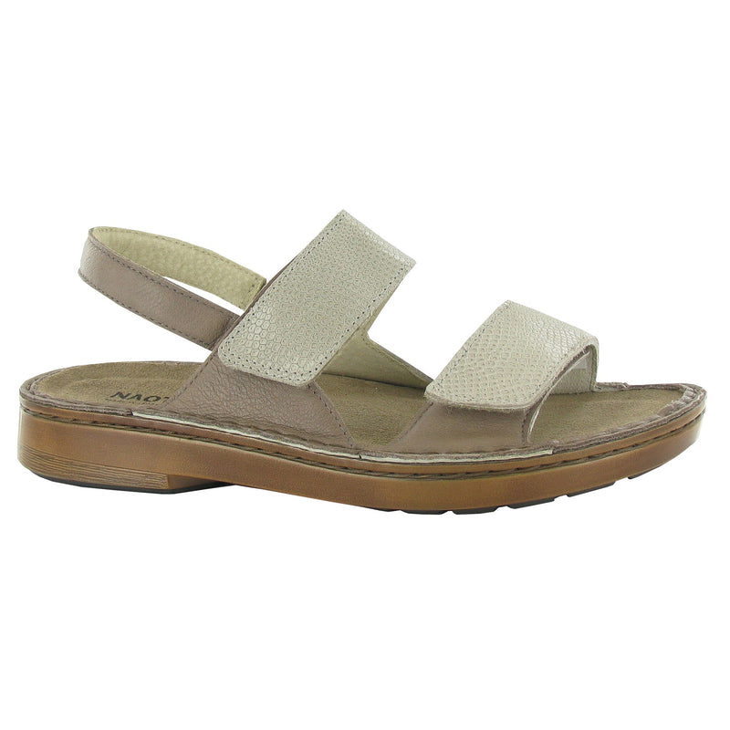 Naot Burgos Sandal (63438) Womens Shoes Beige Lizard Lthr/Soft Stone Lthr