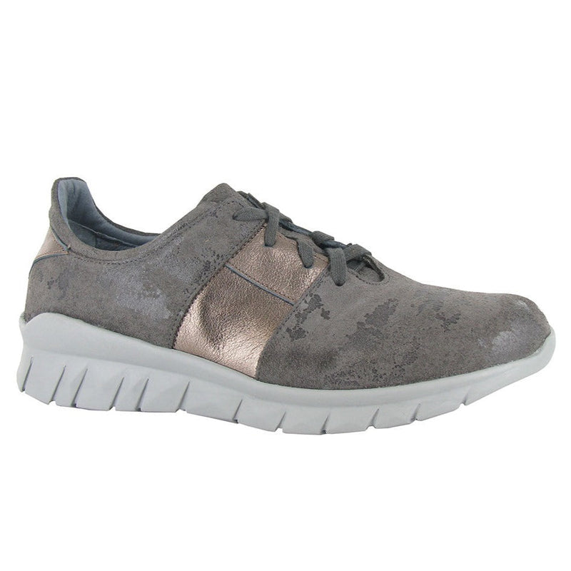 Naot Buzz Sneaker (18019) Womens Shoes Gray Marble Suede/Radiant Copper Lthr