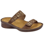 Naot Cornet Sandal (35115) Womens Shoes Saddle Brown Leather/Glass Gold
