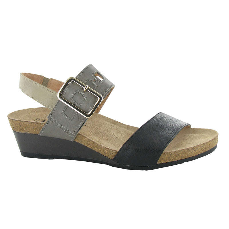 Naot Dynasty Sandal (5052) Womens Shoes Soft Black/Foggy Grey/Beige