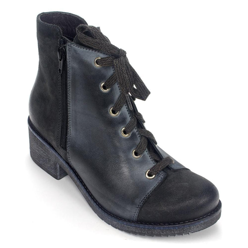 Naot Groovy Bootie (17607) Womens Shoes Oily Midnight/Vintage Ash Leather