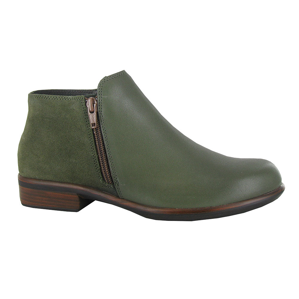 Soft Green Leather/Oily Olive Suede