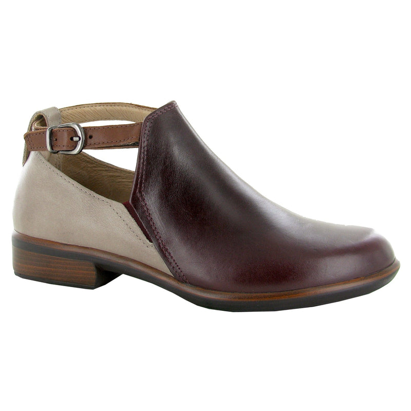 Naot Kamsin (26042) Womens Shoes Bordeaux Leather/Soft Stone Leather/Soft Chestnut Leather