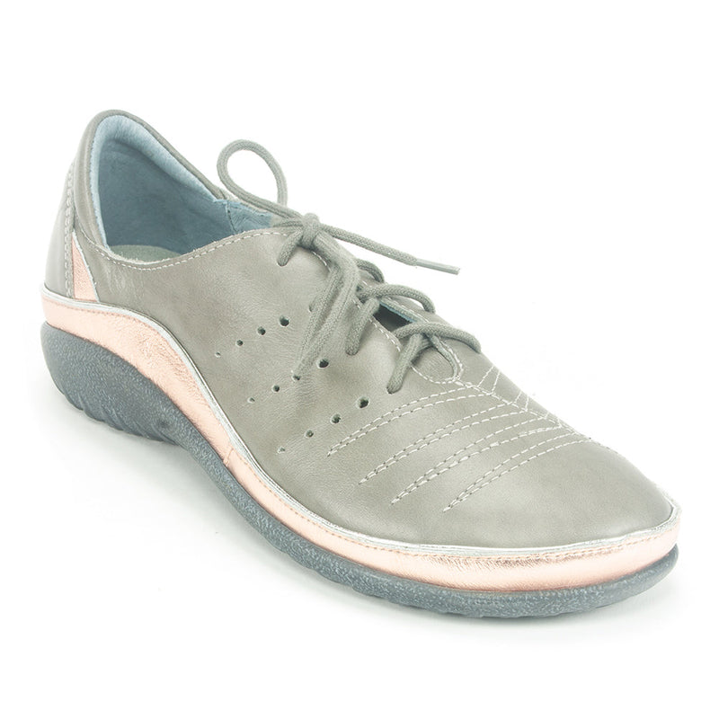 Naot Kumara Sneaker (11450) Womens Shoes NQB Foggy Gray/Soft Rose Gold Lthr