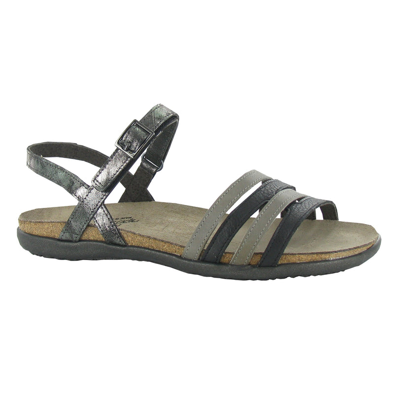 Naot Lucy Sandal Womens Shoes NUI Blk/Foggy Gray/Metallic