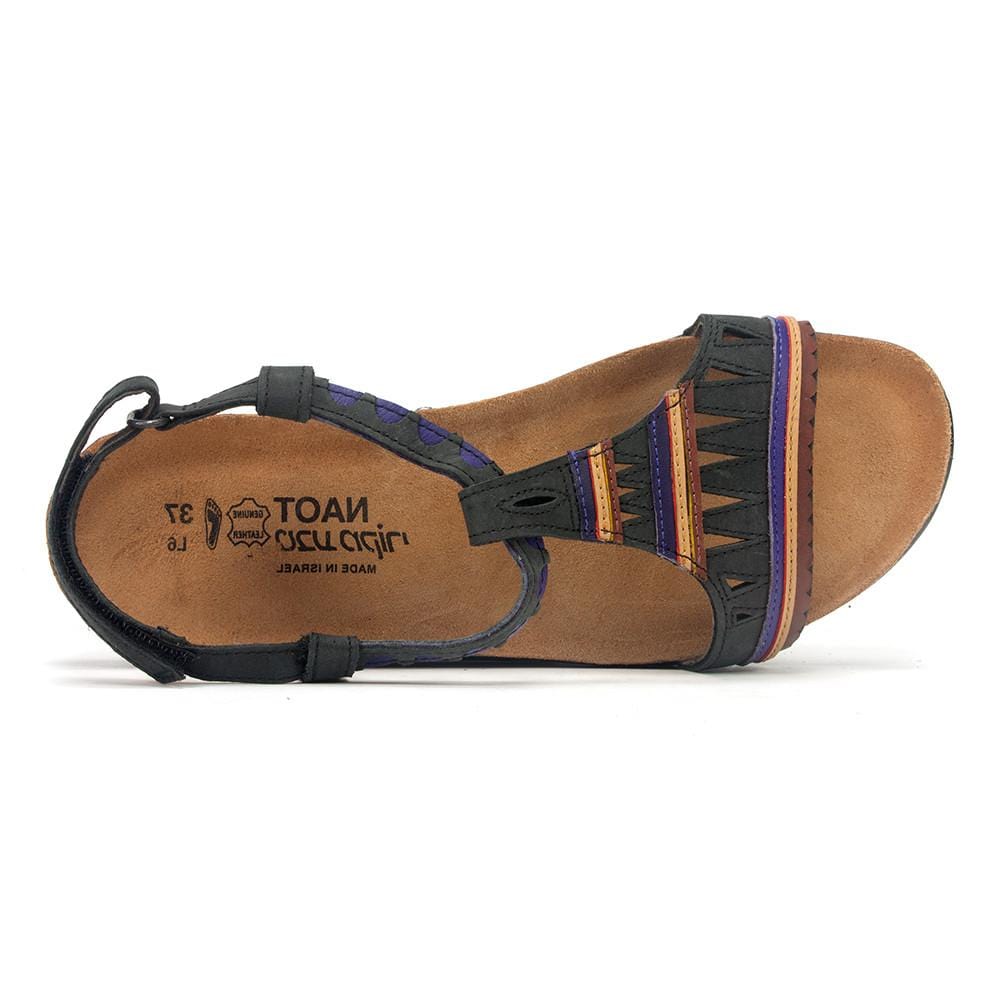 Naot Odelia Sandal Womens Shoes NTG Oily Coal/Purple Lthr