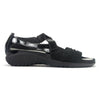 Naot Papaki (11125) Womens Shoes Black Patent Leather/Black Velvet Leather