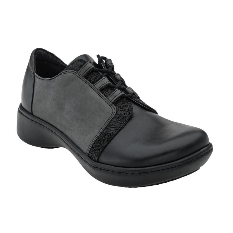 Naot Riviera Leather Sneaker Womens Shoes NBP Black/Tin Gray