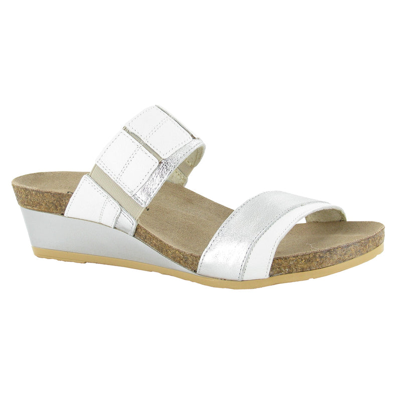 Naot Royalty Sandal (5051) Womens Shoes Soft White/Soft Silver