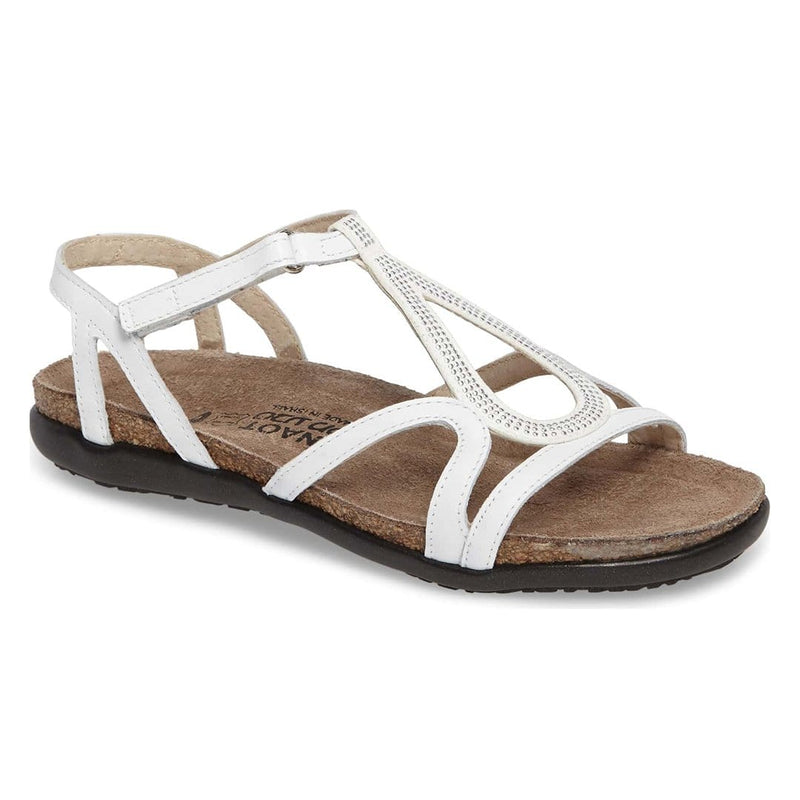 Naot Tamara Studded Sandal (7417) Womens Shoes WB4 White/Silver/White Lthr
