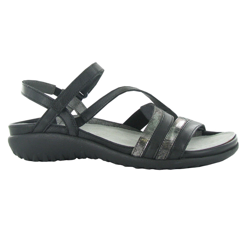 Naot Toi Sandal (11200) Womens Shoes Soft Black Lthr/Metallic Onyx Lthr