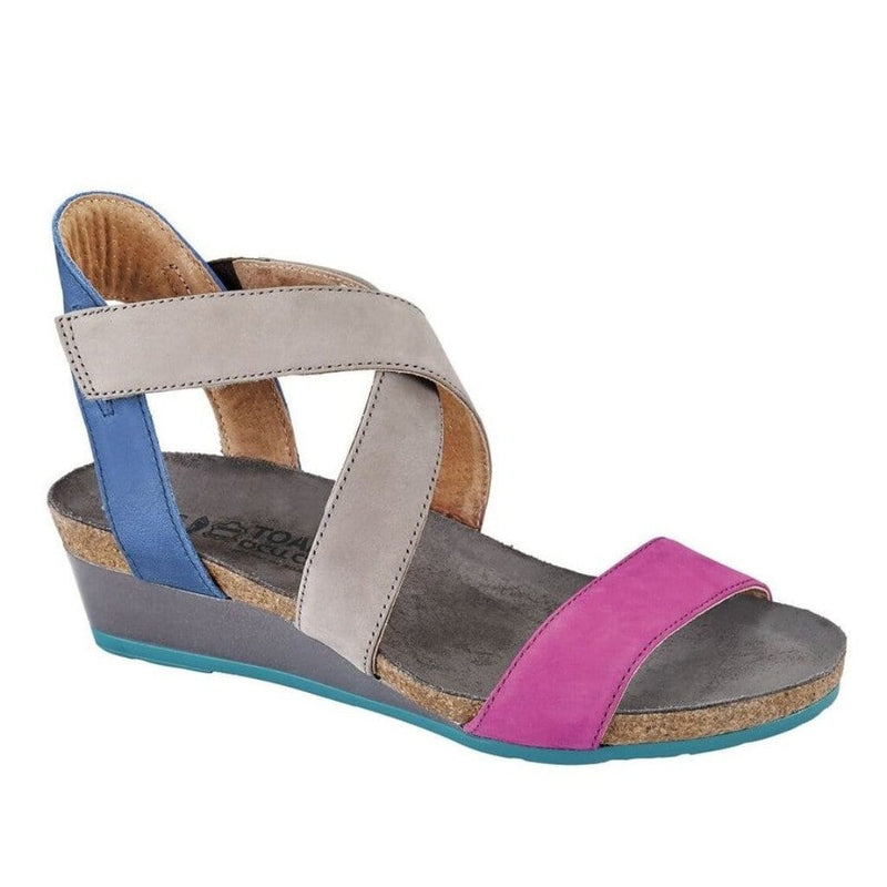 Naot Vixen Crisscross Sandal Womens Shoes RAI Pink Plum/Stone/Blue